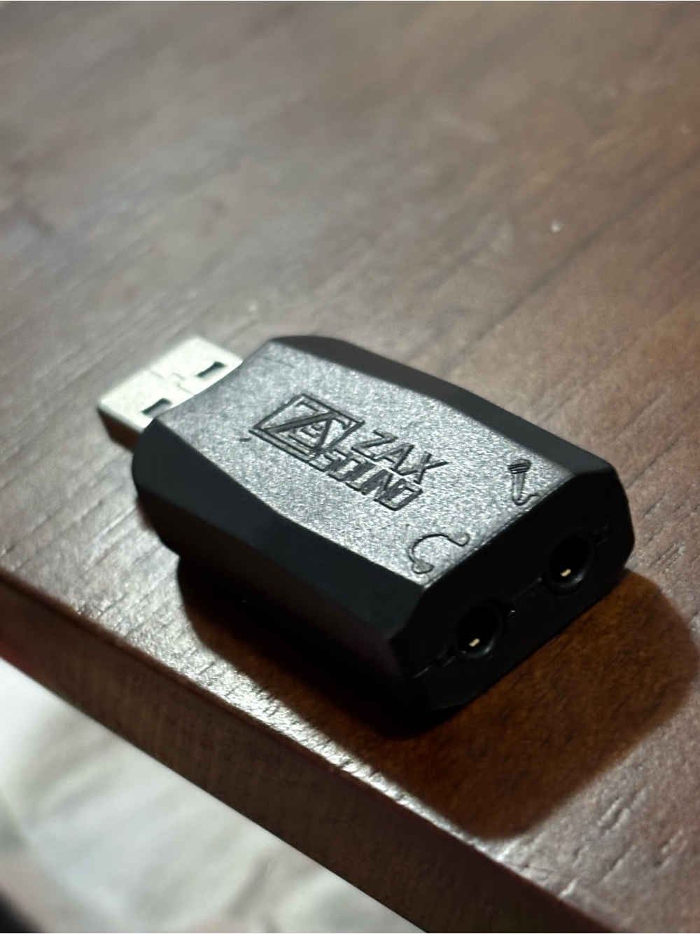 Black USB to Aux Adapter - Dual Audio Jack